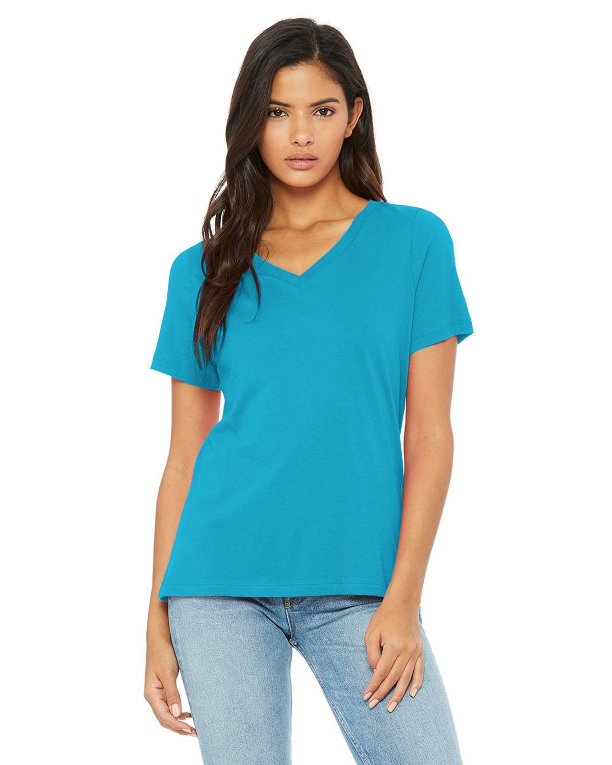 Bella + Canvas Ladies' Relaxed Jersey V-Neck T-Shirt | 6405