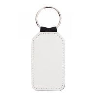 Keychains (Pack of 10)-White-1.6 x 2.9