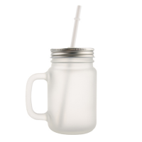 12oz Frosted Mason Jars-White-12oz