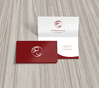 >Matte Folded Business Cards