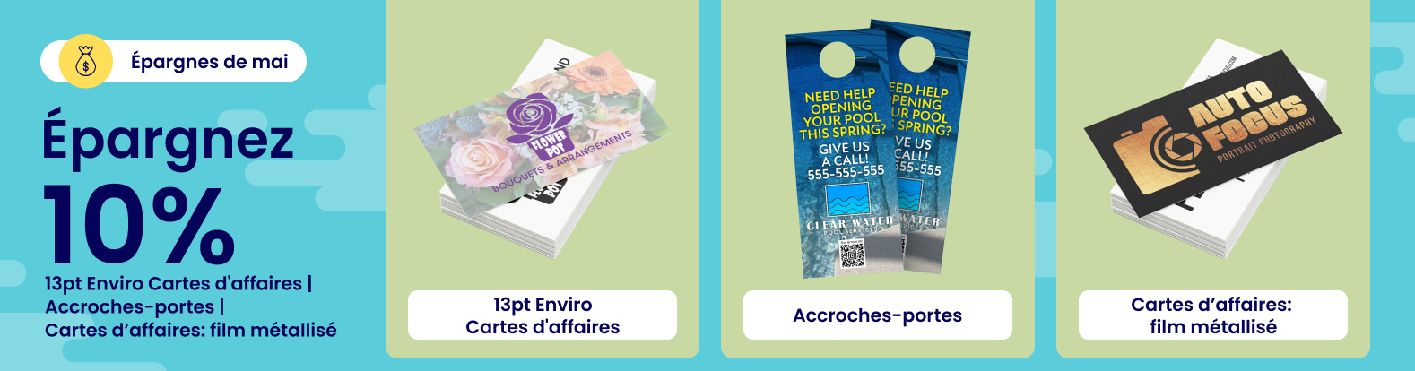 Save 10% on 13pt Enviro Business Cards | Door Hangers | Foil Business Cards