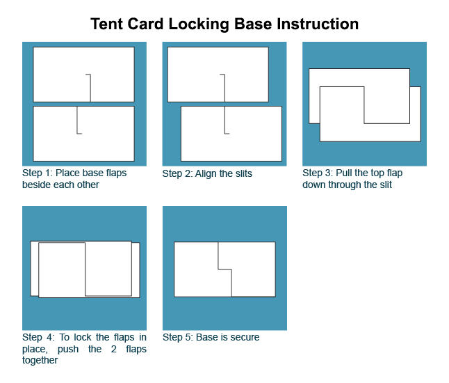 Tent Card Locking Base Instructions