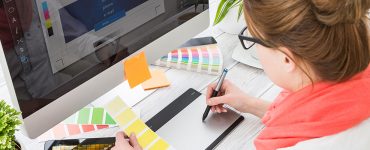 a graphic designer starts to design for print
