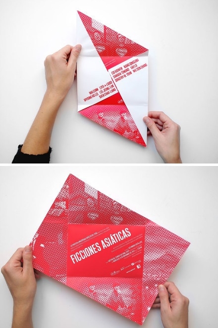 unusual shape brochure
