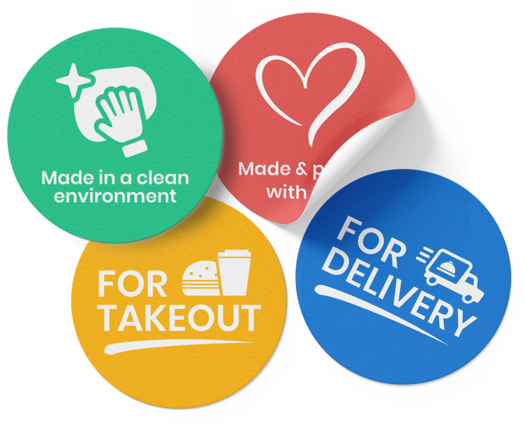 Takeout & Delivery Sticker Decals SinaLite Wholesale Printing