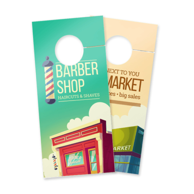 Matte Door Hangers 14pt Matte Finish SinaLite Trade Printing